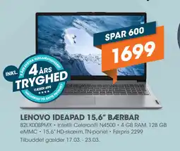 Expert LENOVO IDEAPAD 15,6” BÆRBAR tilbud