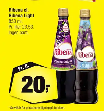 Calle Ribena el. Ribena Light tilbud