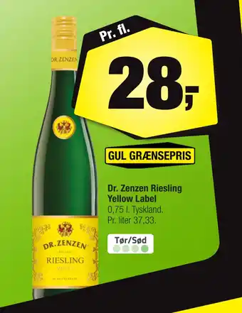 Calle Dr. Zenzen Riesling Yellow Label tilbud