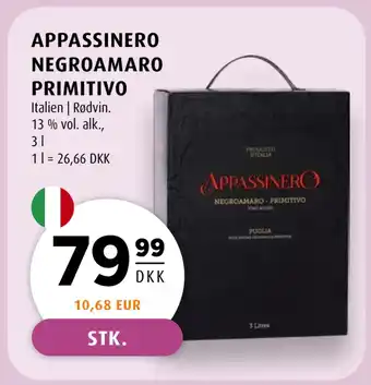 Scandinavian Park APPASSINERO NEGROAMARO PRIMITIVO tilbud