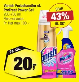 Calle Vanish Forbehandler el. PreTreat Power Gel tilbud