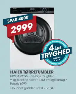 Punkt1 HAIER TØRRETUMBLER tilbud