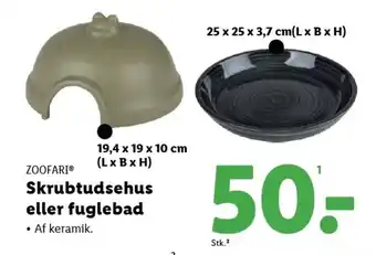 Lidl ZOOFARI® Skrubtudsehus eller fuglebad tilbud