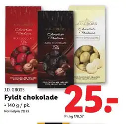 Lidl J.D. GROSS Fyldt chokolade tilbud