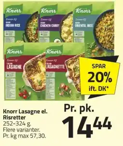 Fleggaard KNORR Lasagne el. Risretter tilbud