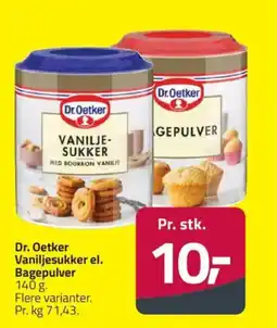 Fleggaard Dr. Oetker Vaniljesukker el. Bagepulver tilbud