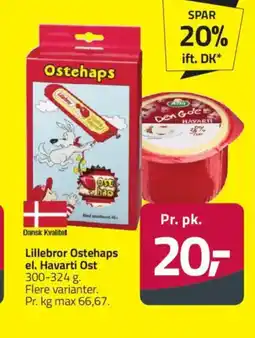 Fleggaard Lillebror Ostehaps el. Havarti Ost tilbud