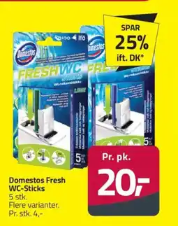 Fleggaard Domestos Fresh WC-Sticks tilbud