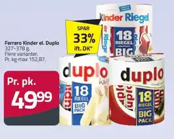 Fleggaard Ferrero Kinder el. Duplo tilbud