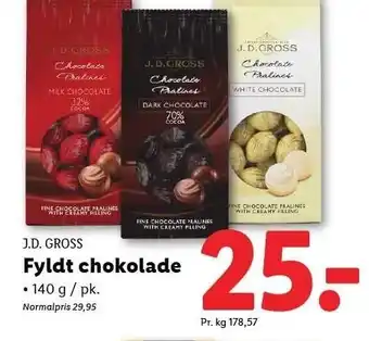 Lidl Fyldt chokolade tilbud