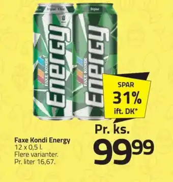 Fleggaard FAXE KONDI Energy tilbud