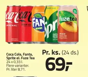 Fleggaard Coca Cola, Fanta, Sprite el. Fuze Tea tilbud