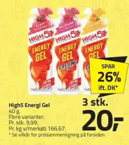 Fleggaard High5 Energi Gel tilbud