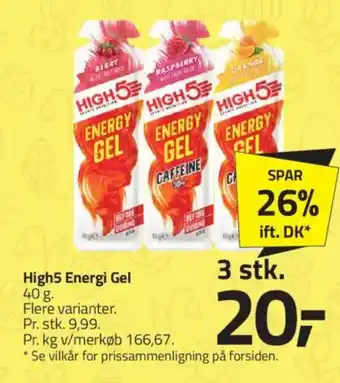 Fleggaard High5 Energi Gel tilbud