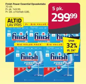 Fleggaard Finish Power Essential Opvasketabs tilbud