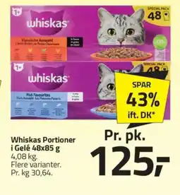 Fleggaard Whiskas Portioner i Gelé tilbud