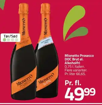 Fleggaard MIONETTO Prosecco DOC Brut el. Alkoholfri tilbud