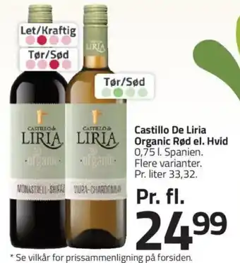 Fleggaard Castillo De Liria Organic Rød el. Hvid tilbud