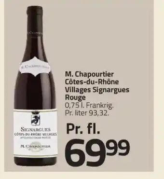 Fleggaard M. Chapourtier Côtes-du-Rhône Villages Signargues Rouge tilbud