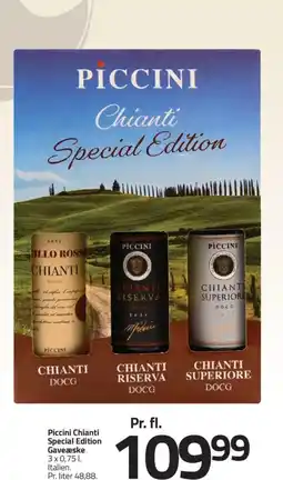 Fleggaard Piccini Chianti Special Edition Gaveæske tilbud