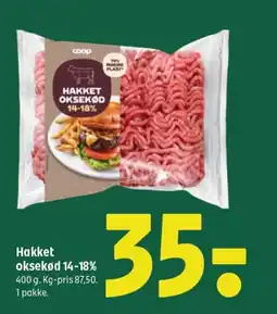 Coop 365 Hakket oksekød 14-18% tilbud