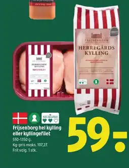 Coop 365 Frijsenborg hel kylling eller kyllingefilet tilbud