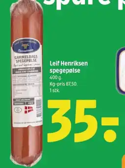 Coop 365 Leif Henriksen spegepølse tilbud
