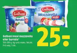 Coop 365 Galbani maxi mozzarella eller burrata* tilbud