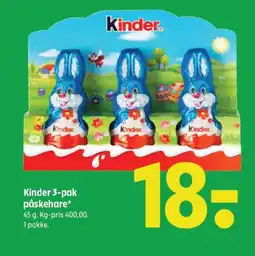 Coop 365 Kinder 3-pak påskehare* tilbud