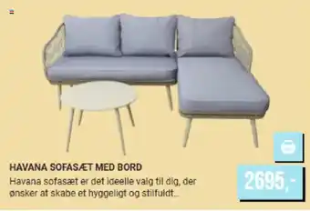 Harald Nyborg HAVANA SOFASÆT MED BORD tilbud