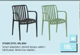 Harald Nyborg STABELSTOL MILANO tilbud