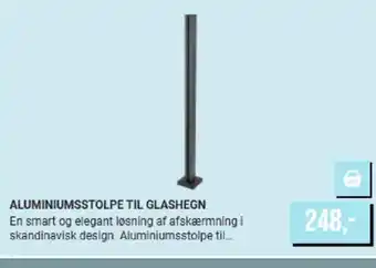 Harald Nyborg ALUMINIUMSSTOLPE TIL GLASHEGN tilbud