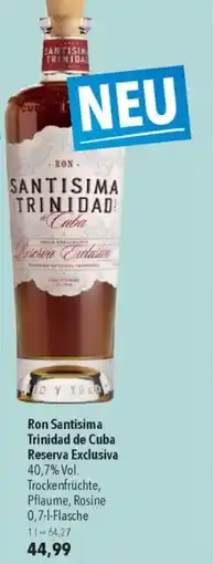 Citti Ron Santisima Trinidad de Cuba Reserva Exclusiva 40,7% Vol. Trockenfrüchte, Pflaume, Rosine tilbud