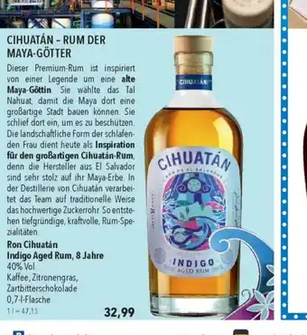 Citti Ron Cihuatán Indigo Aged Rum, 8 Jahre tilbud