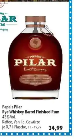 Citti Papa's Pilar Rye Whiskey Barrel Finished Rum tilbud