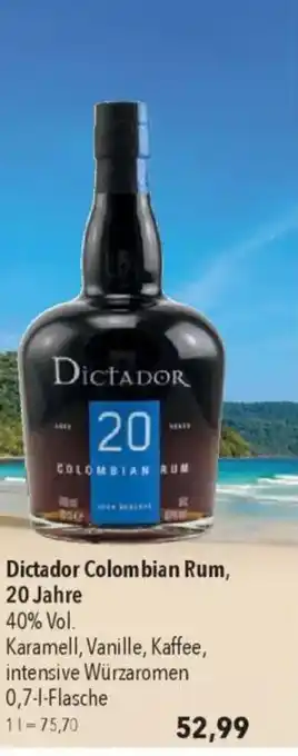 Citti Dictador Colombian Rum 20 Jahre , tilbud