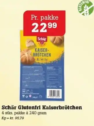 Poetzsch Padborg Schär Glutenfir Kaiserbrötchen tilbud