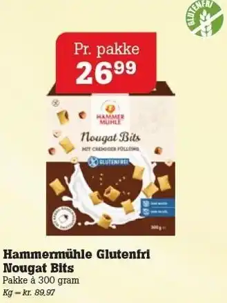 Poetzsch Padborg Hammermühli Glutenfri Nougat Bits tilbud