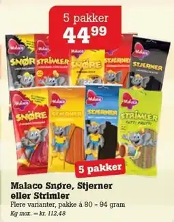 Poetzsch Padborg Malaco Snøre, Stjerner eller tilbud