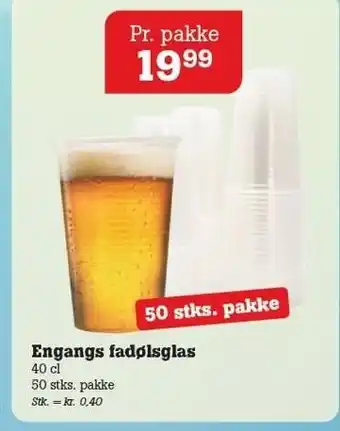 Poetzsch Padborg Engangs fadølsglas tilbud