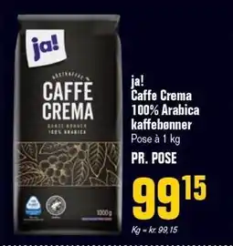 Poetzsch Padborg ja! Caffe Crema 100% Arabica kaffebønner tilbud