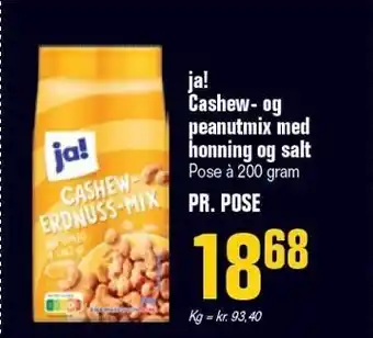 Poetzsch Padborg ja! Cashew- og peanutmix med honning og salt tilbud