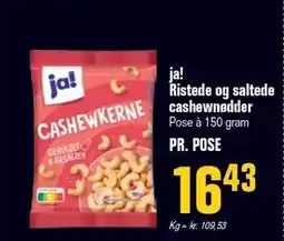 Poetzsch Padborg ja! Ristede og saltede cashewnødder tilbud