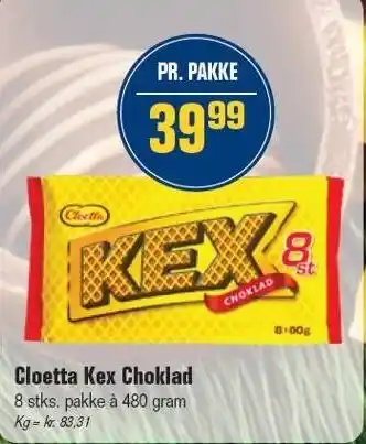 Otto Duborg Cloetta Kex Choklad tilbud