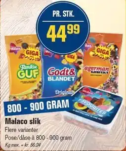 Otto Duborg Malaco slik tilbud