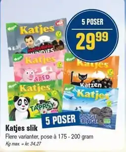 Otto Duborg Katjes slik - 5 POSER tilbud