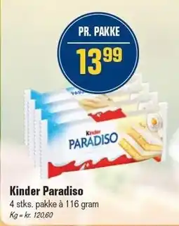 Otto Duborg Kinder Paradiso tilbud