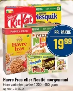 Otto Duborg Havre Fras eller Nestlé morgenmad tilbud