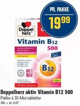 Otto Duborg Doppelherz aktiv Vitamin B12 500 tilbud