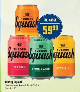 Otto Duborg Tuborg Squash 24 x 0,33 liter tilbud